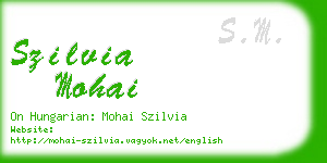 szilvia mohai business card